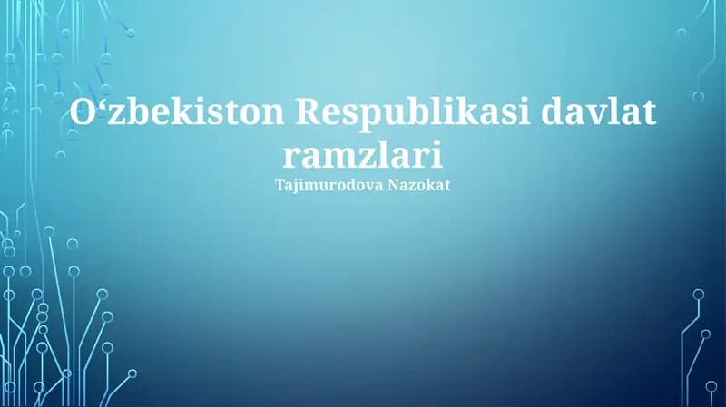 Oʻzbekiston Respublikasi davlat ramzlari
