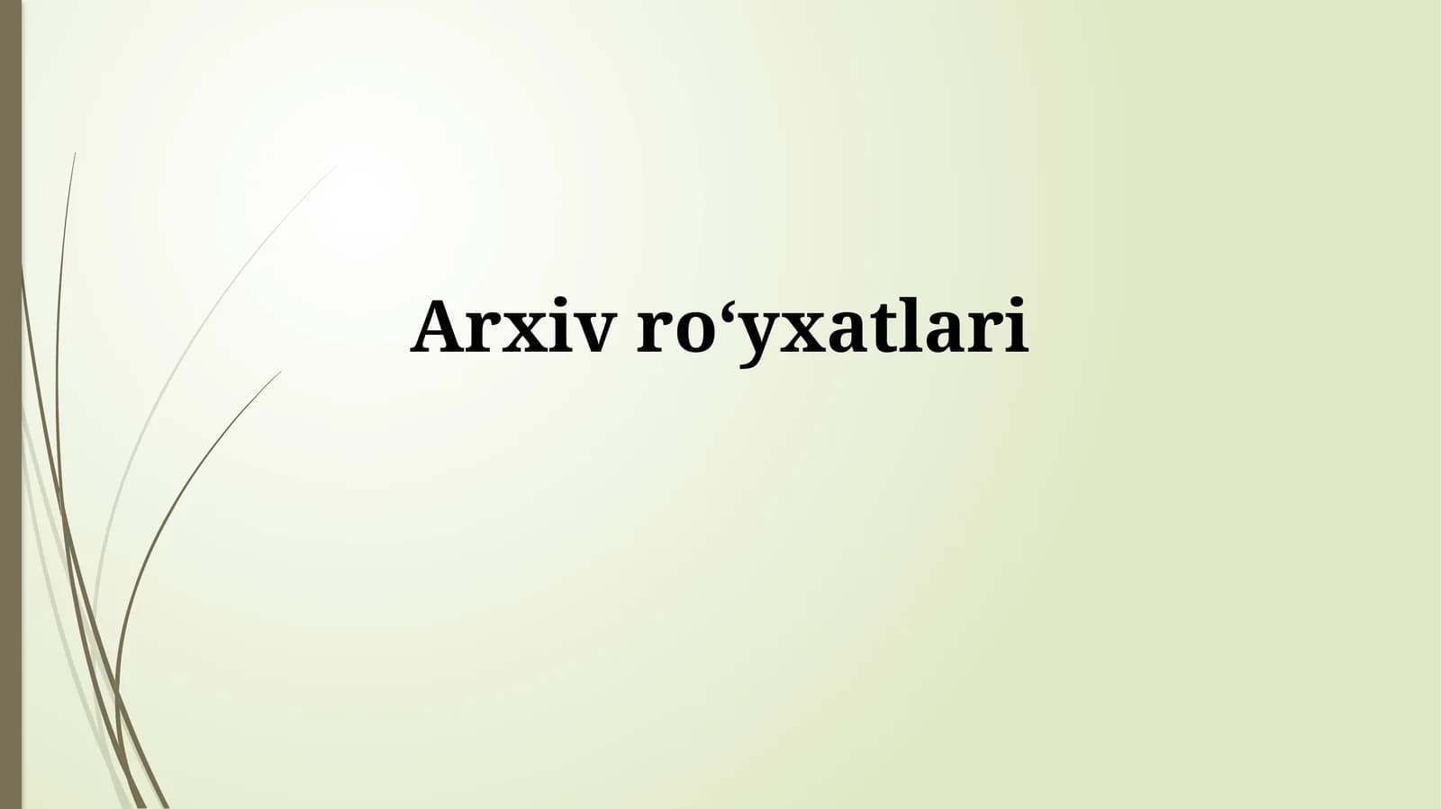 Arxiv Ro'yxatlari va ilmiy tadqiqotlar
