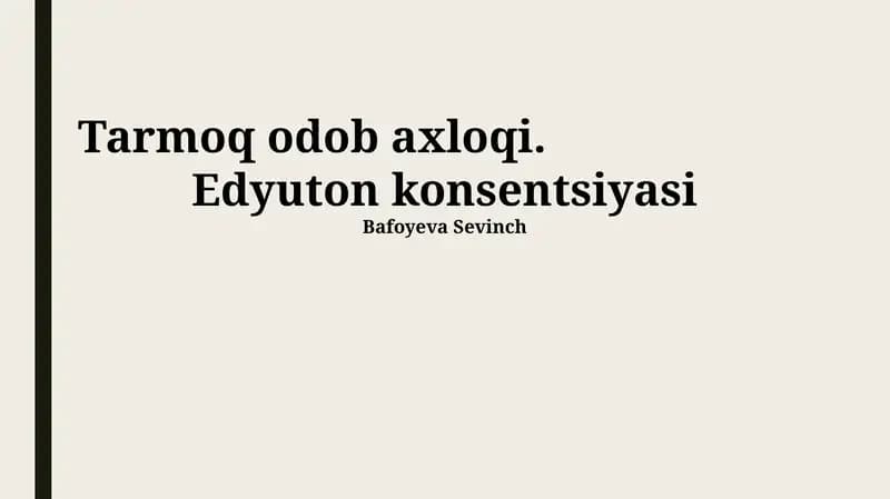 Tarmoq odob axloqi