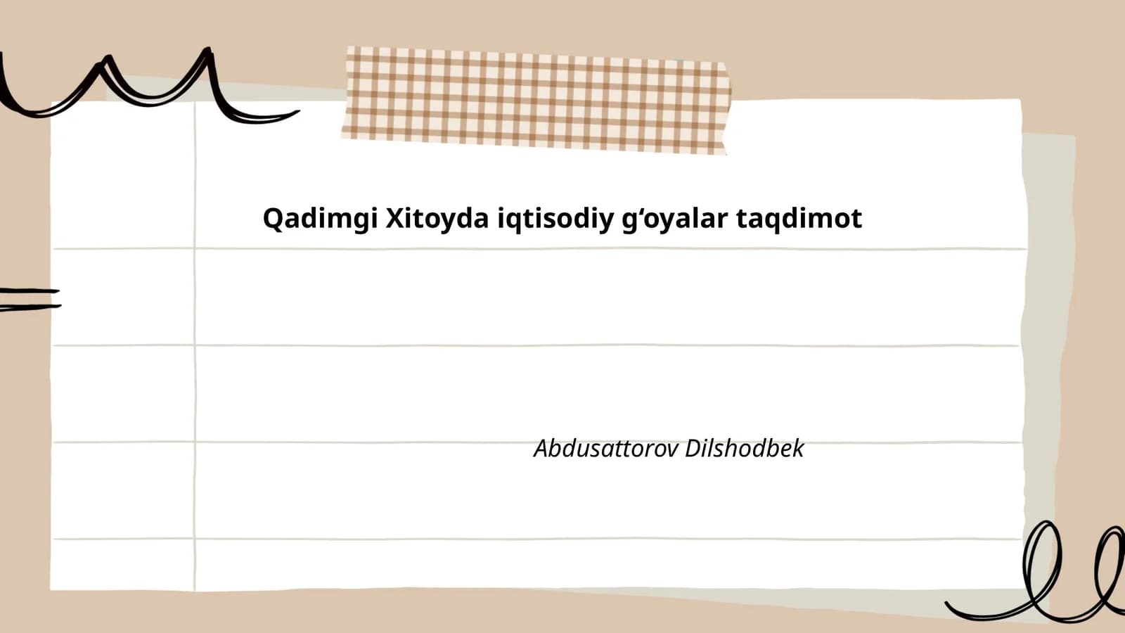 Qadimgi Xitoyda iqtisodiy g‘oyalar taqdimot