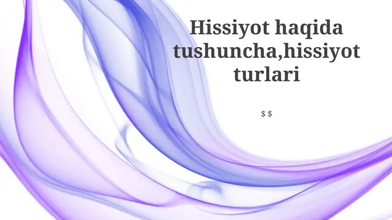 Hissiyot turlari