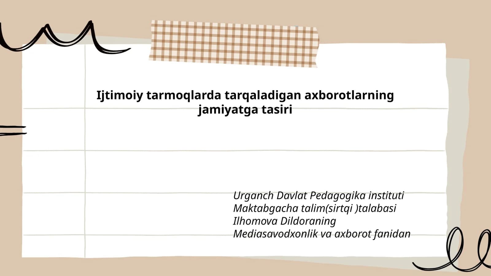 Ijtimoiy tarmoqlarda tarqaladigan axborotlarning jamiyatga tasiri
