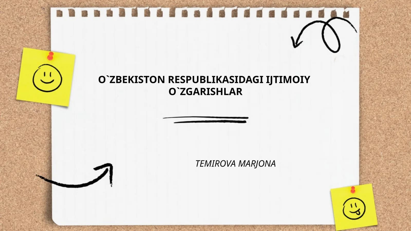 O`ZBEKISTON RESPUBLIKASIDAGI IJTIMOIY O`ZGARISHLAR