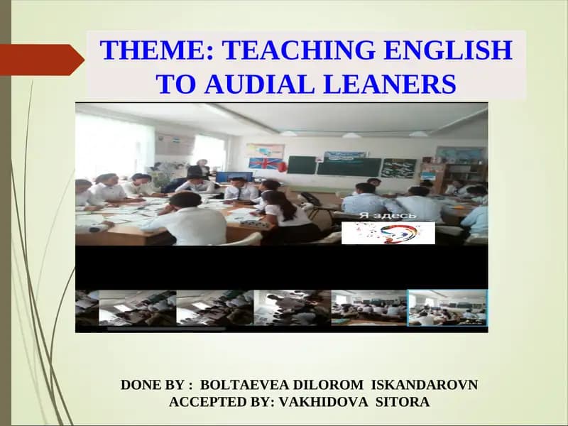 Teaching English to Audial Learners
