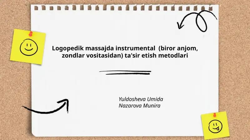 Logopedik massajda instrumental (biror anjom, zondlar vositasidan) ta'sir etish metodlari