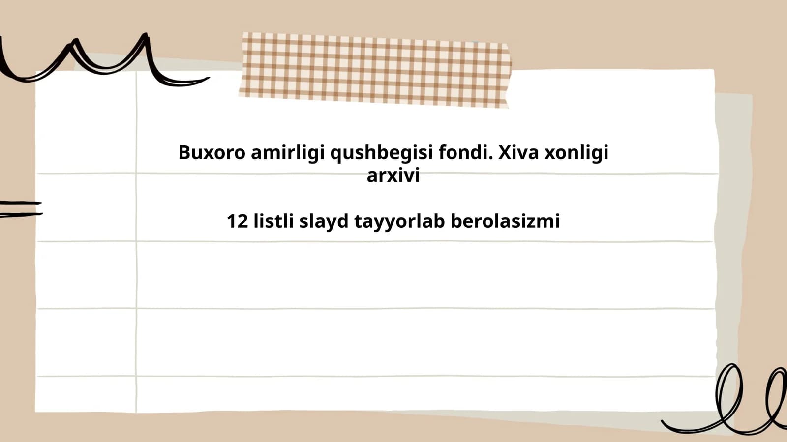 Buxoro amirligi qushbegisi fondi. Xiva xonligi arxivi