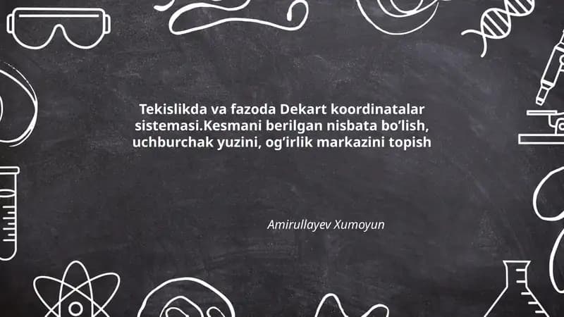 Dekart tekislik koordinatalar tizimi