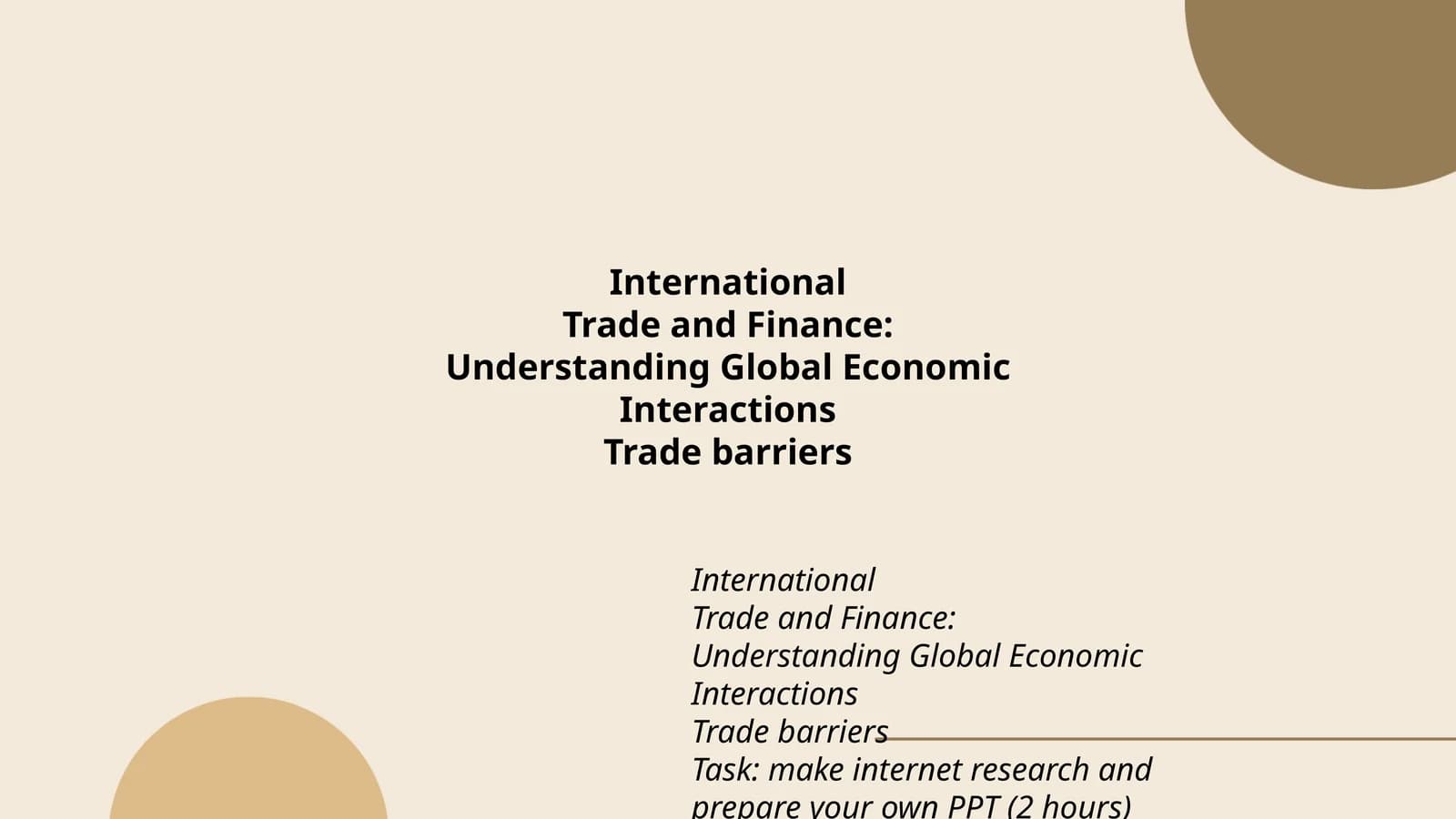 International Trade and Finance: Understanding Global Economic Interactions