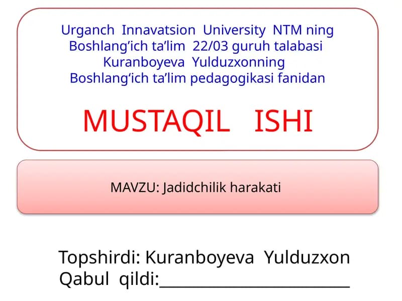 Jadidchilik harakati