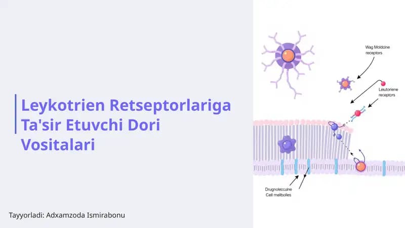 Leykotrien Retseptorlariga Ta'sir Etuvchi Dori Vositalari