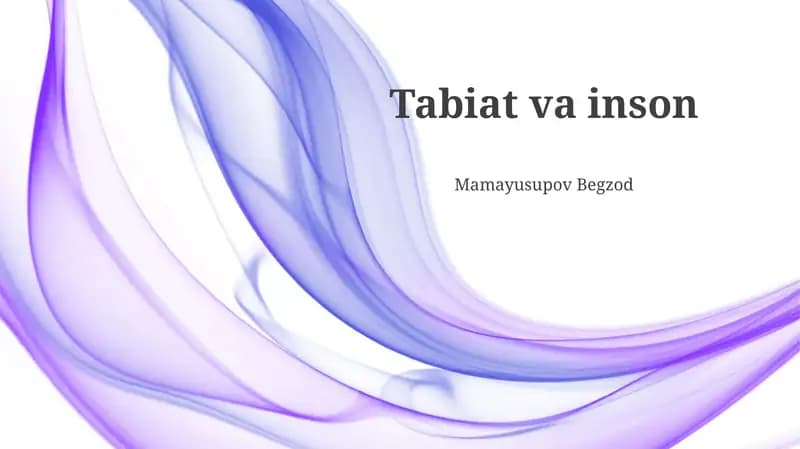 Tabiat va inson