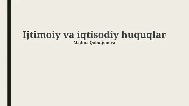 Ijtimoiy va iqtisodiy huquqlar