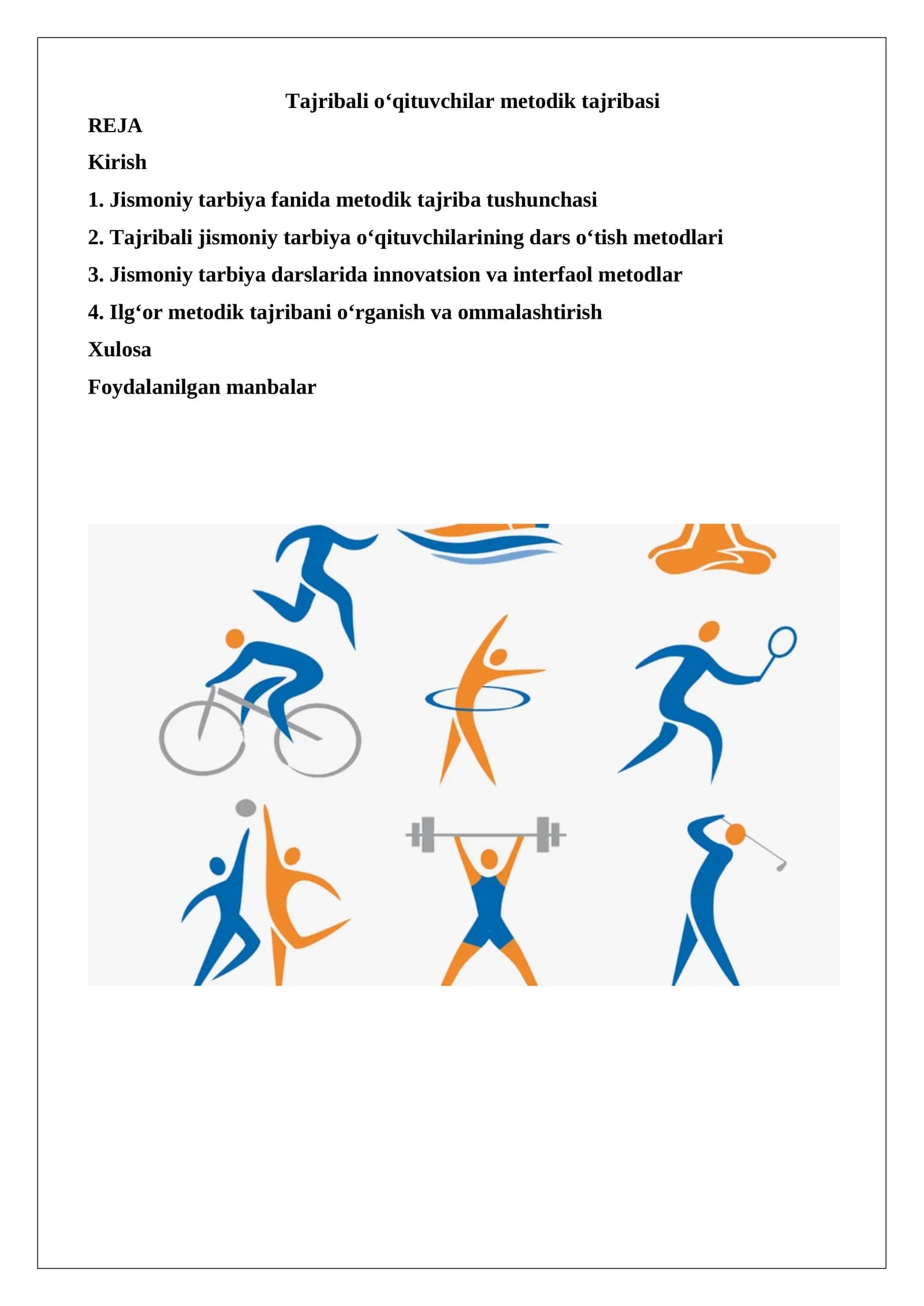 Tajribali o‘qituvchilar metodik tajribasi