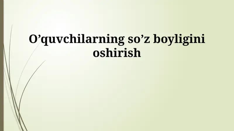 Lug'at boyligini oshirish