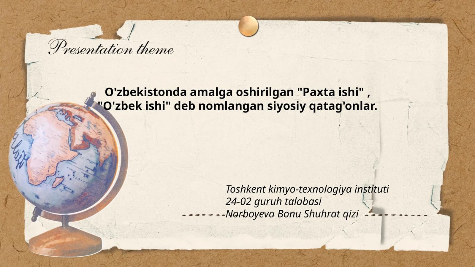 Paxta ishi va O'zbek ishi