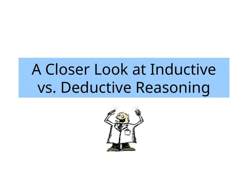 A Closer Look at Inductive vs. Deductive Reasoning