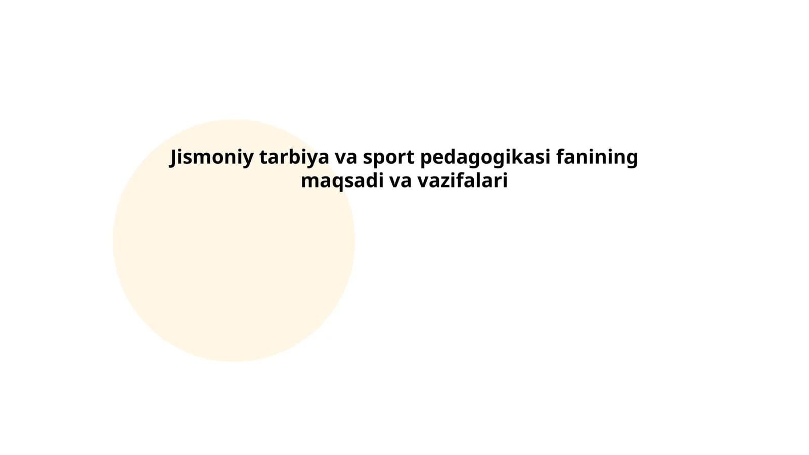 Jismoniy tarbiya va sport pedagogikasi fanining maqsadi va vazifalari