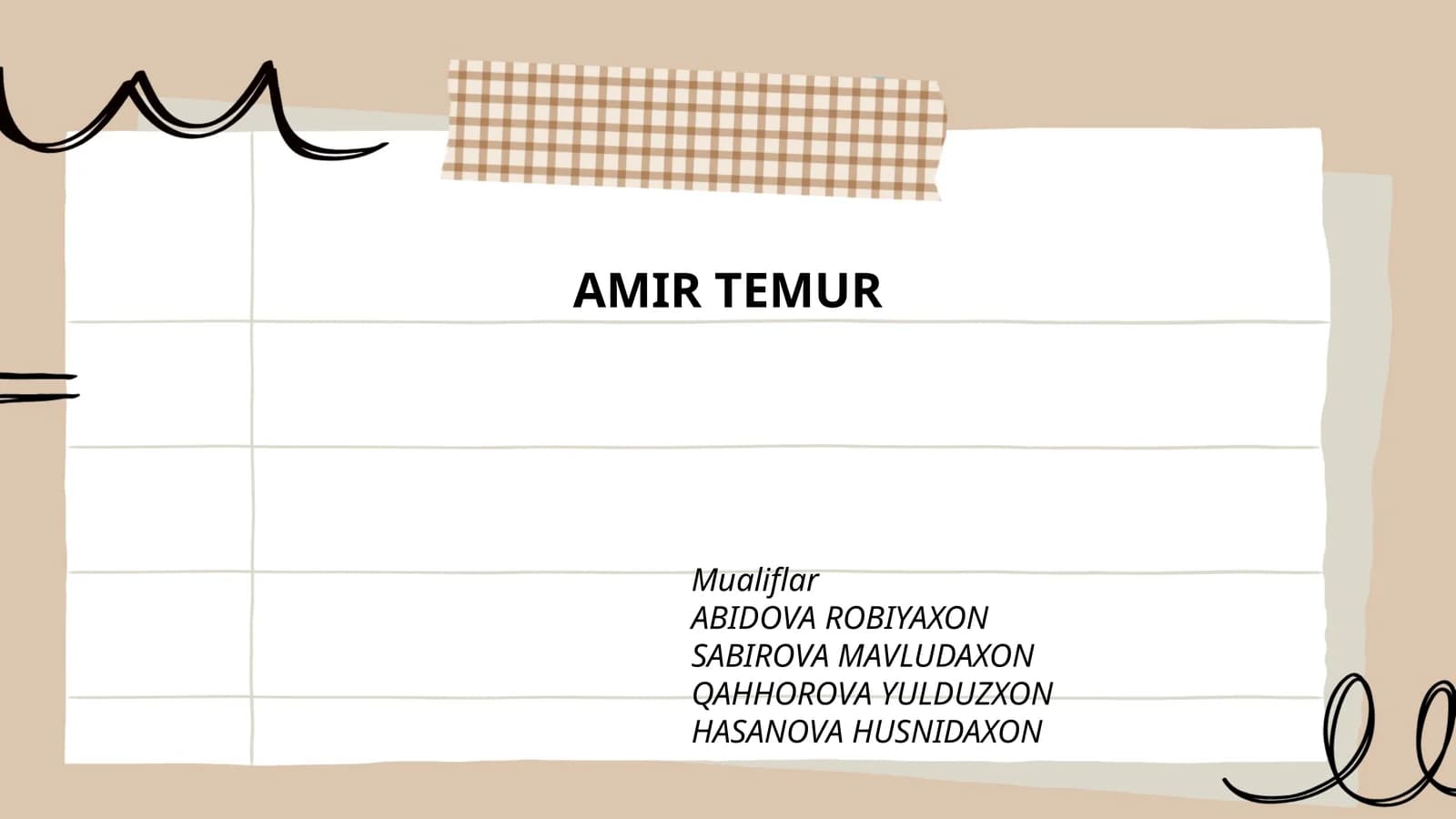 Amir Temurning hayoti va oilaviy kelib chiqishi