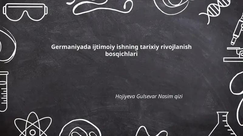 Germaniyada ijtimoiy ishning tarixiy rivojlanish bosqichlari