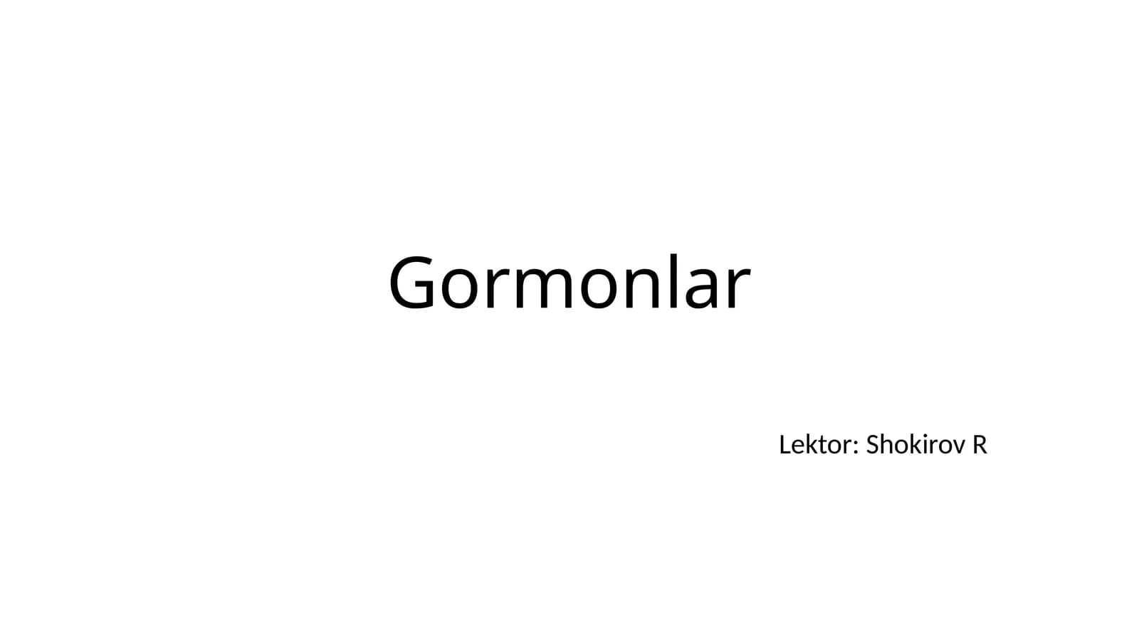 Gormonlar