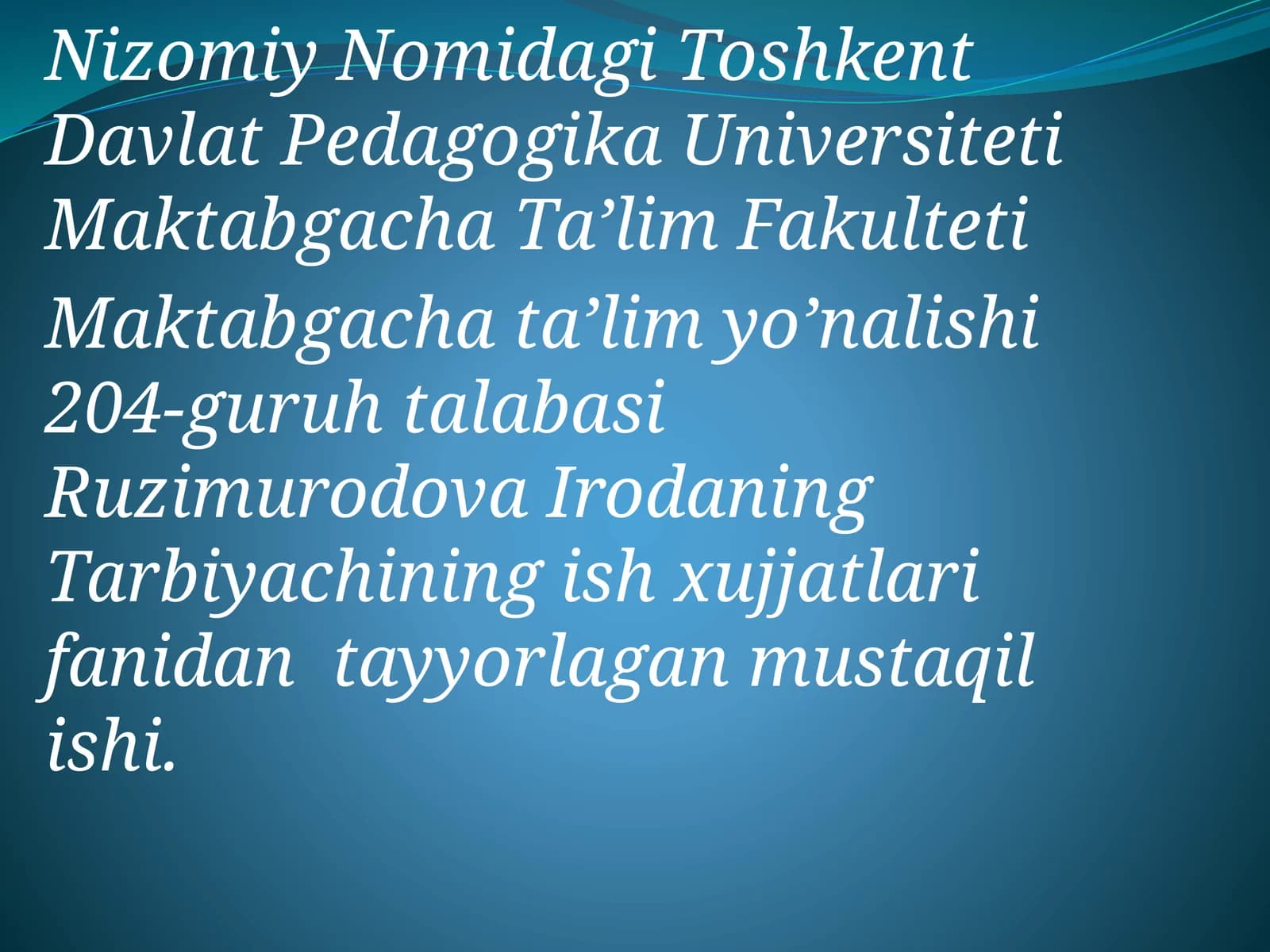 Maktabgacha ta'lim