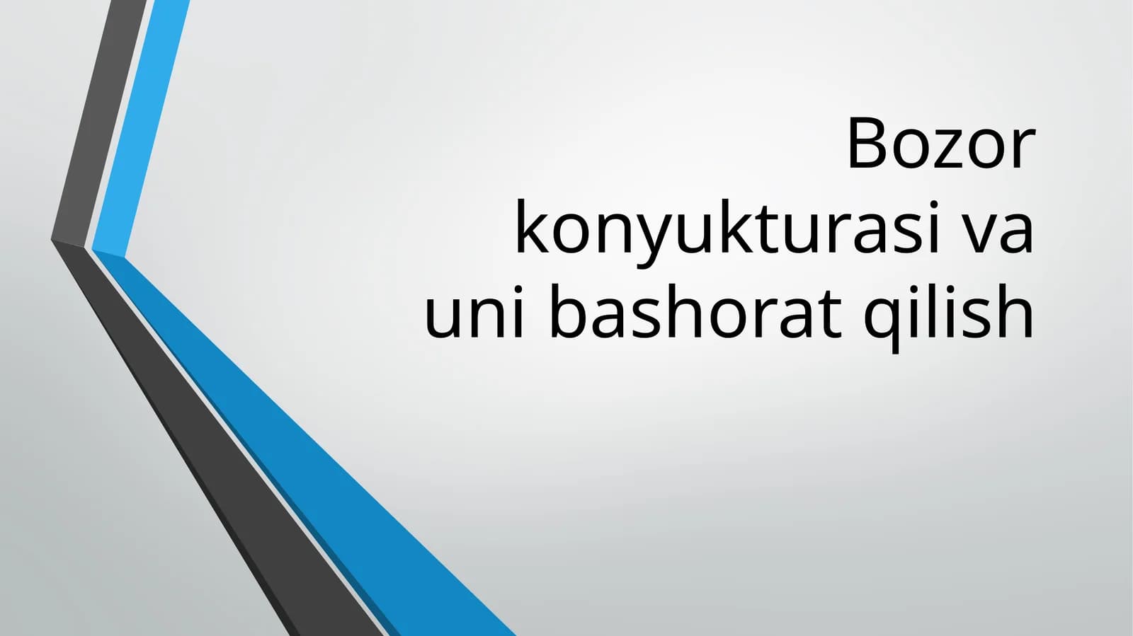 Bozor konyukturasi va uni bashorat qilish