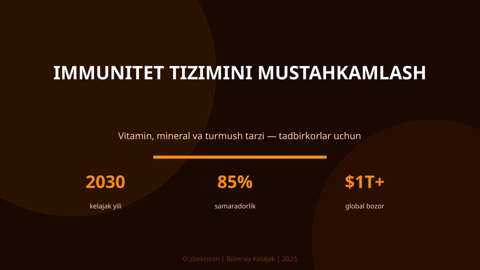 IMMUNITET TIZIMINI MUSTAHKAMLASH