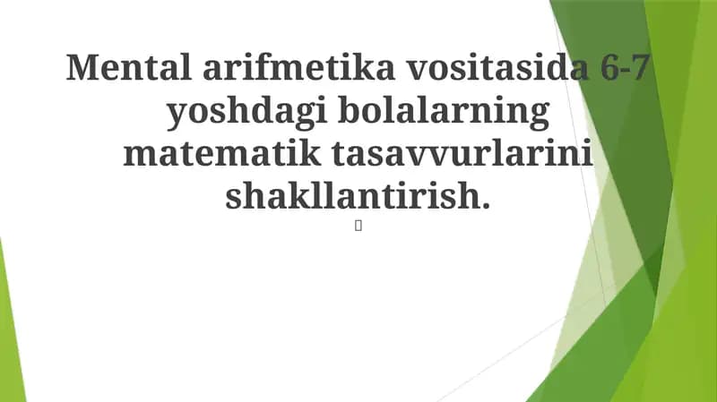 Mental Arifmetika