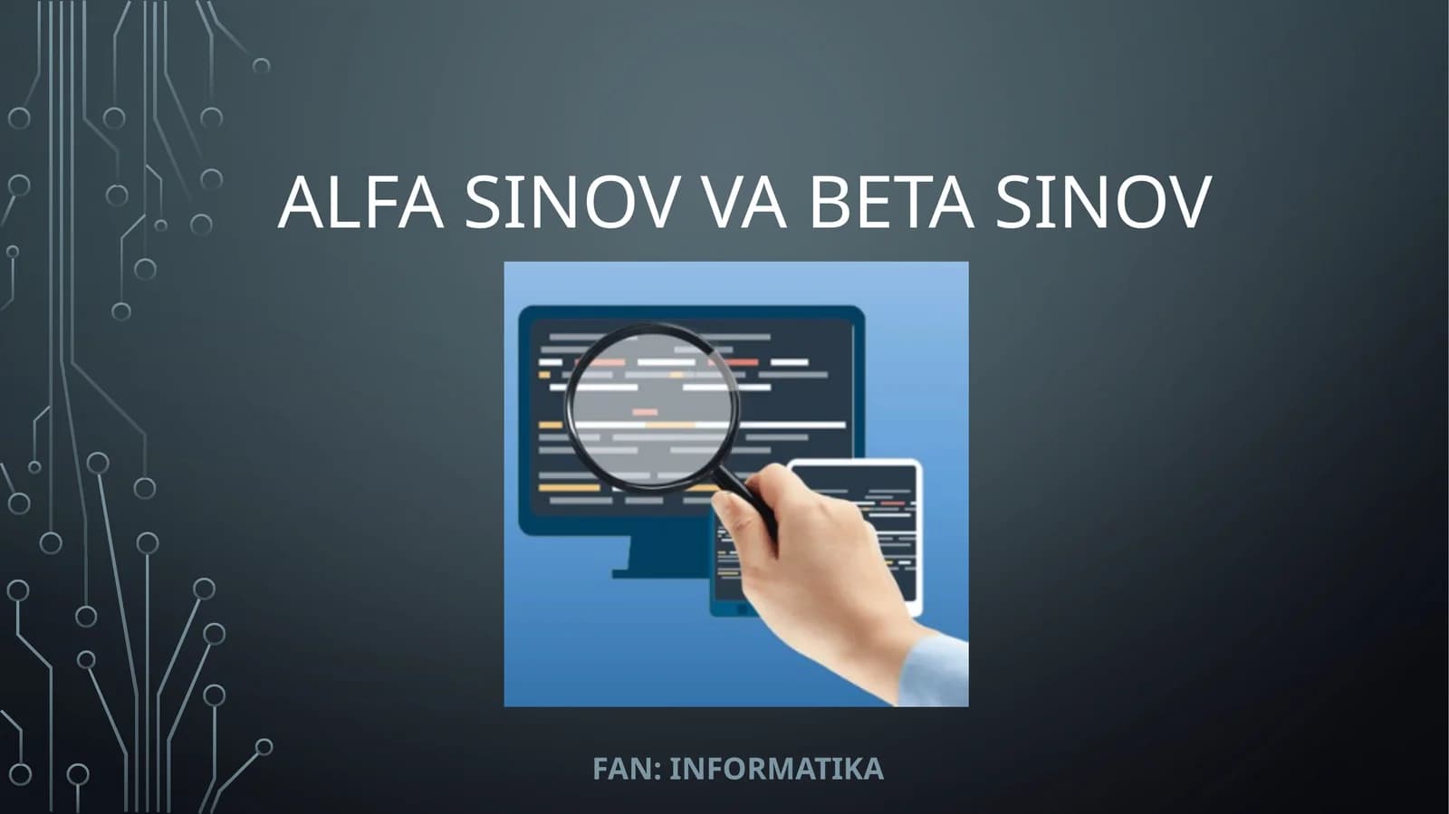 Alfa sinov va Beta sinovlari