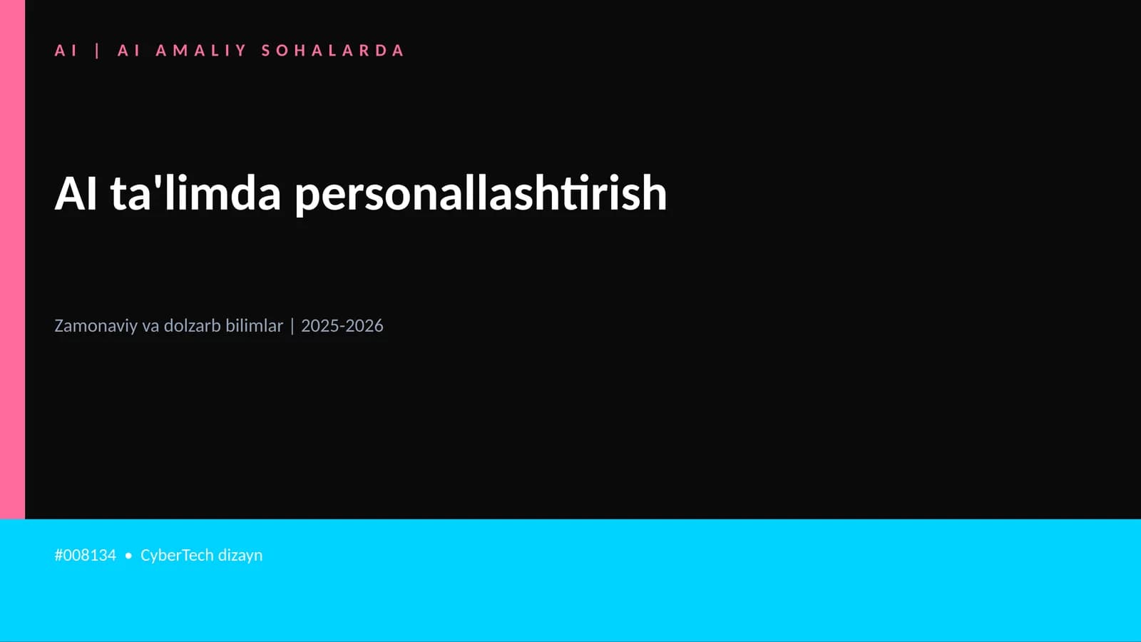AI ta'limda personallashtirish