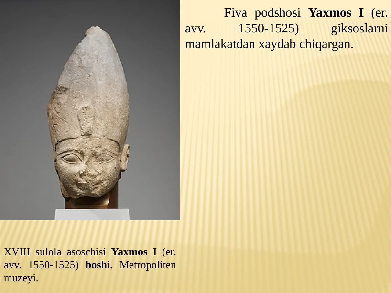 XVIII asr boshida Yaxmos I