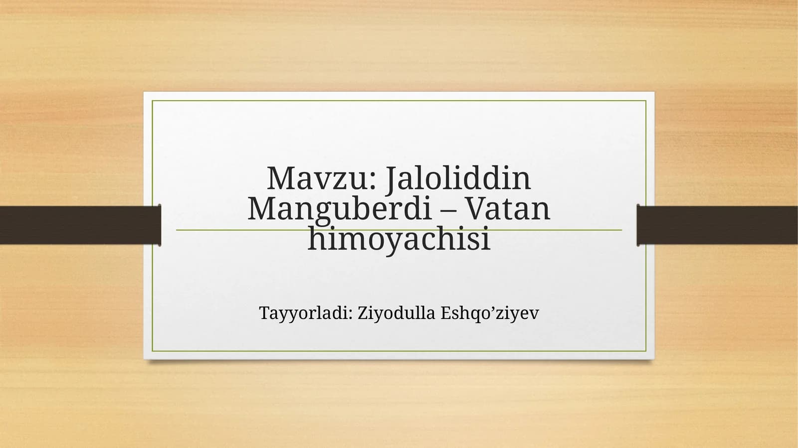 Jaloliddin Manguberdi – Vatan himoyachisi