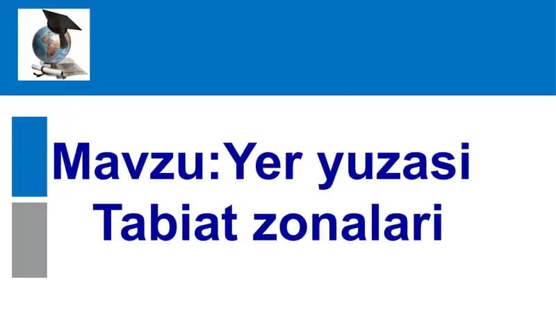 Yeryuzasi Tabiat Zonalari