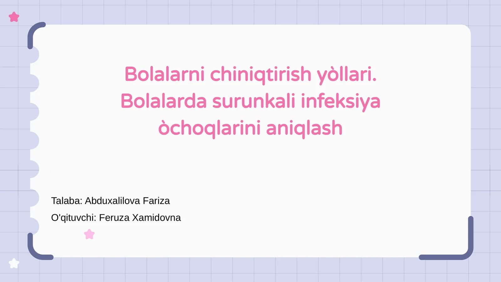 Bolalarni chiniqtirish yòllari