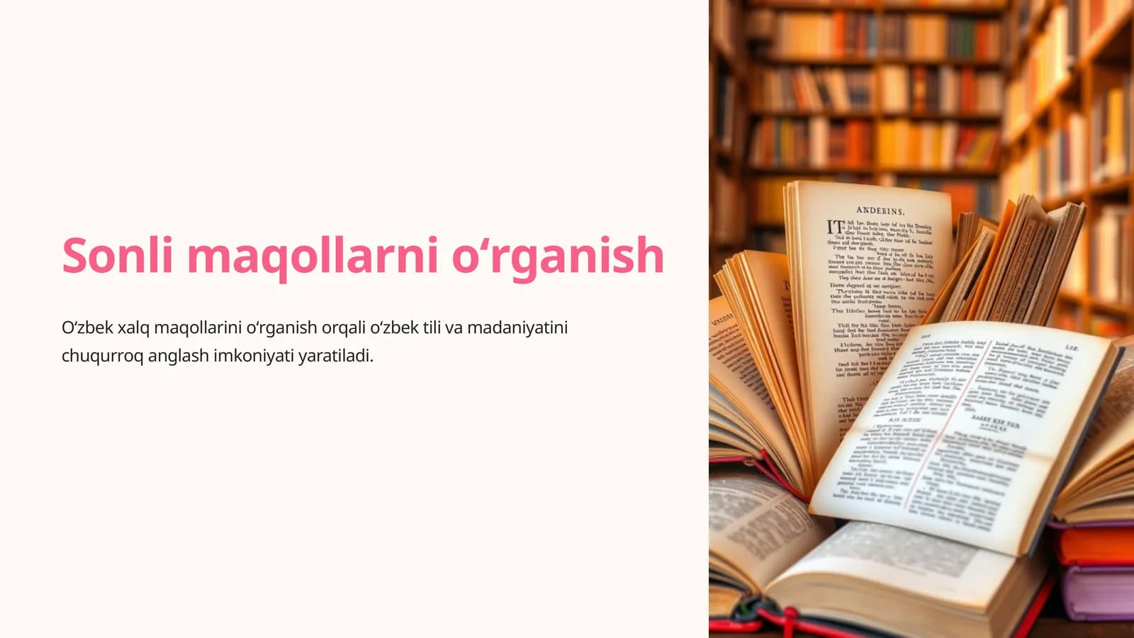 Sonli maqollarni oʻrganish