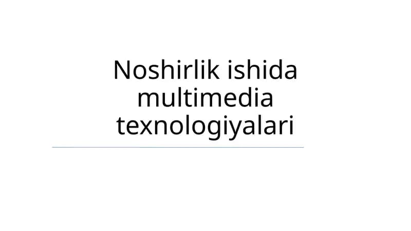 Multimedia jurnalistika axloqiy jihatlari