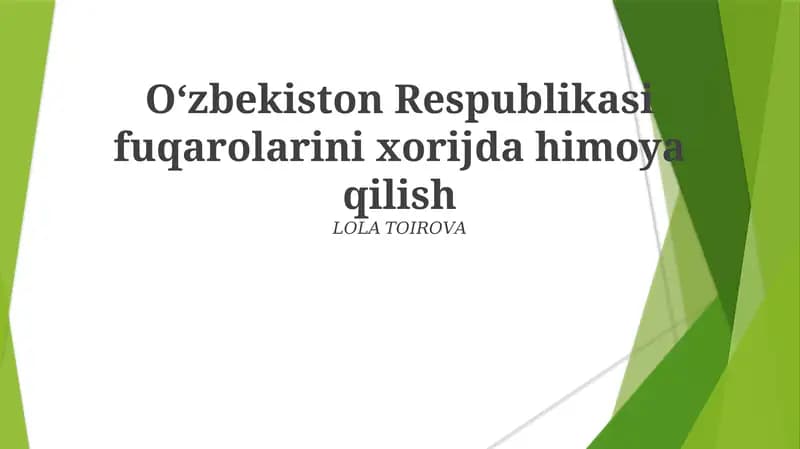 Oʻzbekiston Respublikasi fuqarolarini xorijda himoya qilish