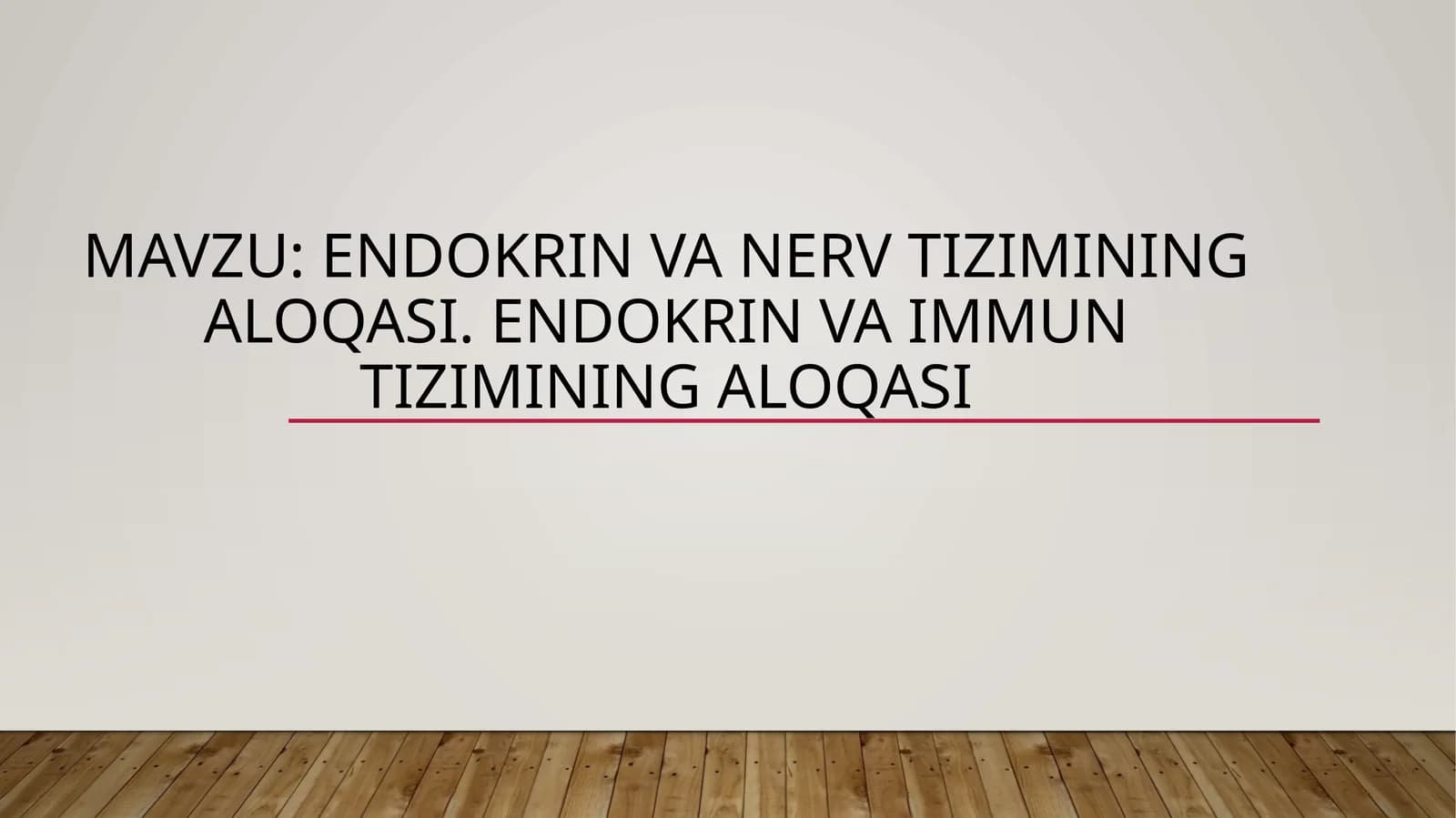 Endokrin va nerv tizimining aloqasi