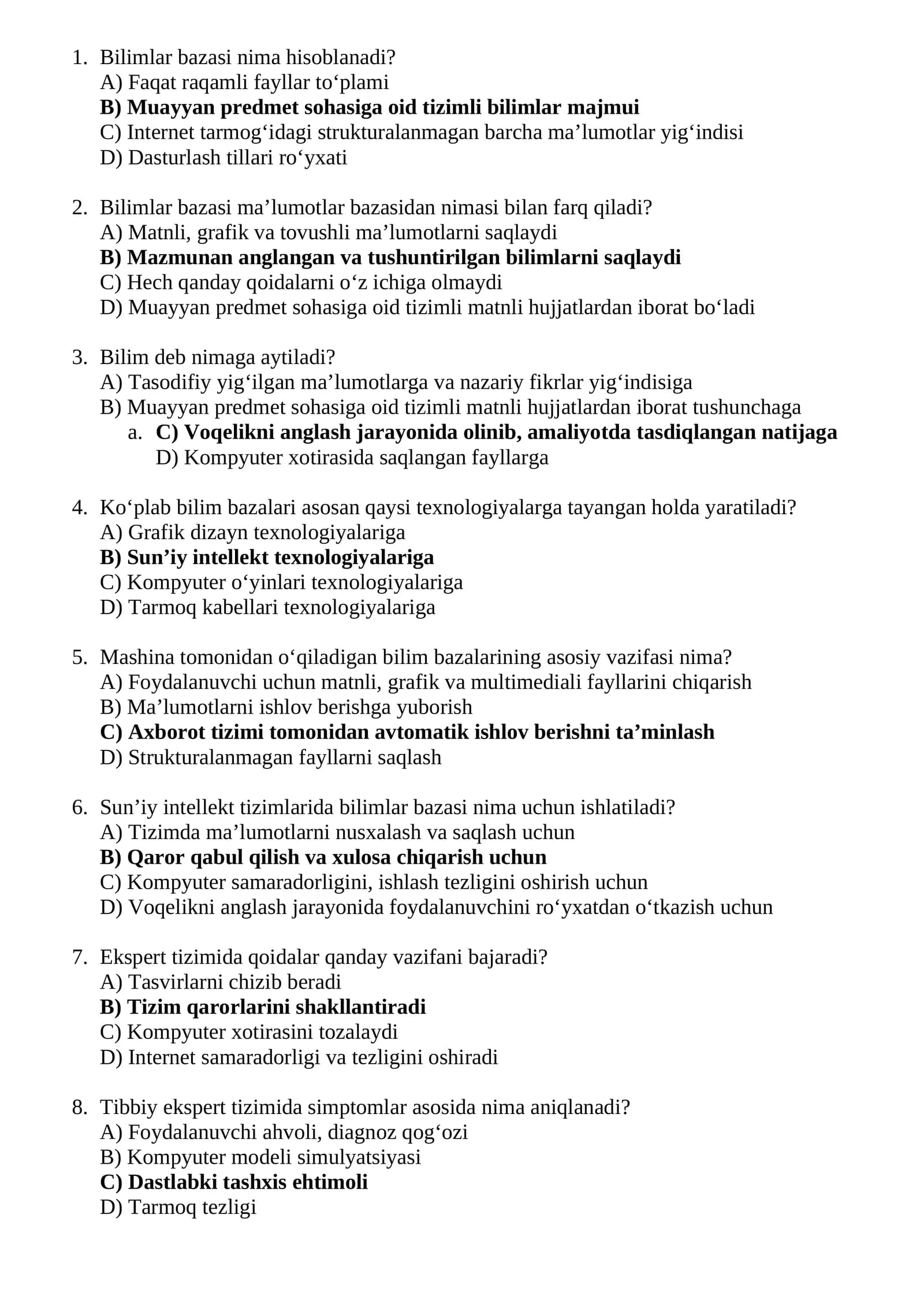 Bilimlar bazasi