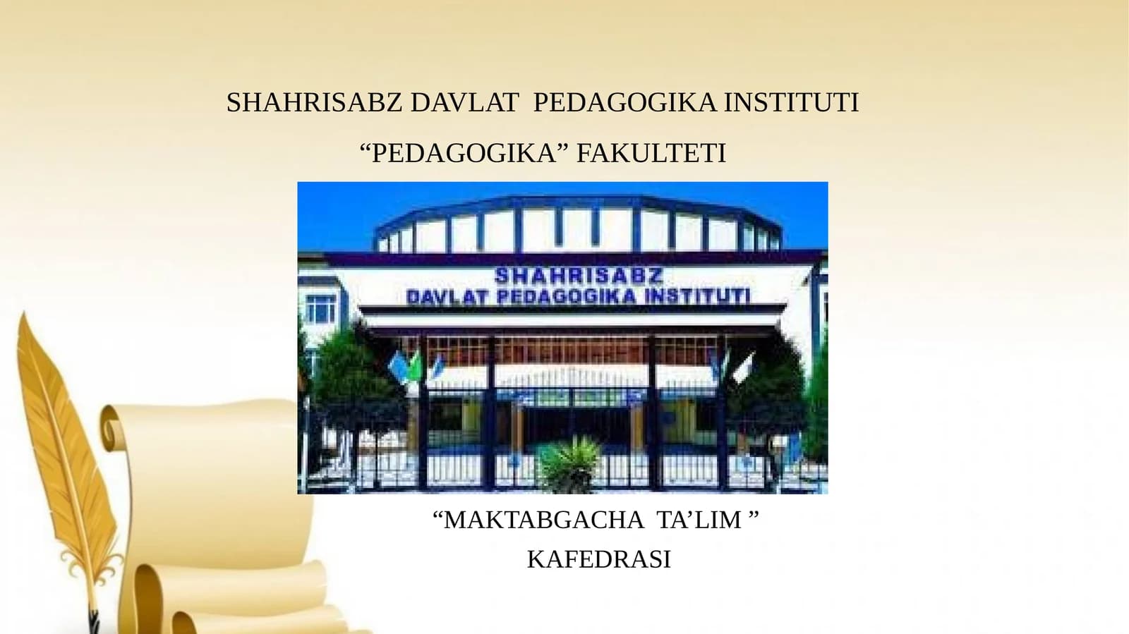 3 -Mavzu:O‘zbekiston Respublikasining “Maktabgacha ta’lim va tarbiya” qonuni