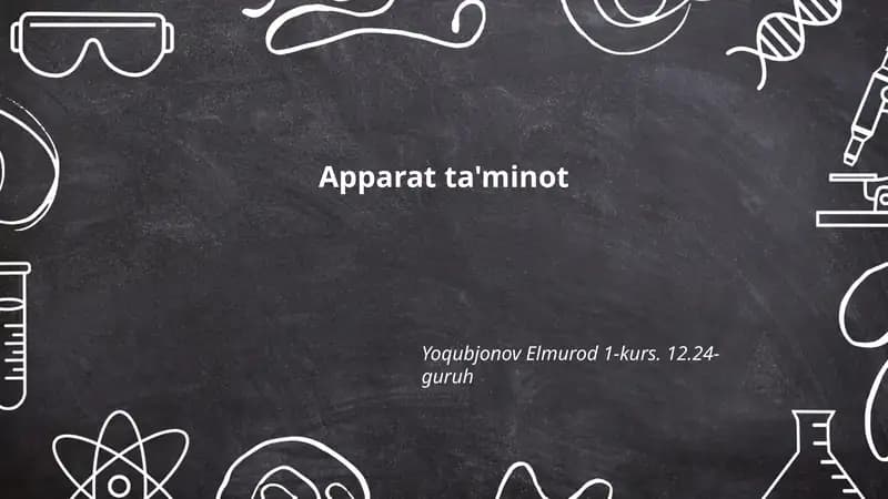 Apparat ta'minot