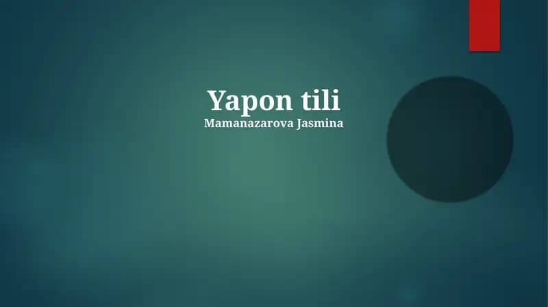 Yapon tili