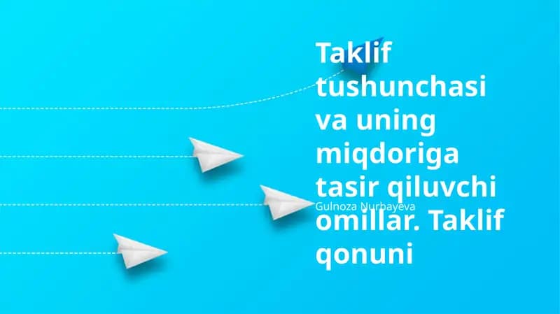 Taklif tushunchasi va uning miqdoriga tasir qiluvchi omillar