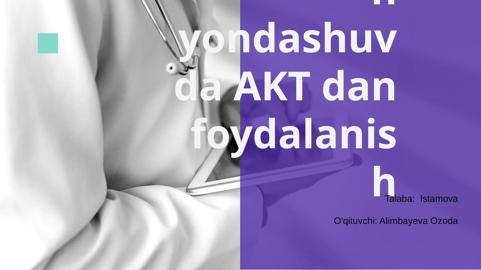Innovatsion yondashuvda AKT dan foydalanish