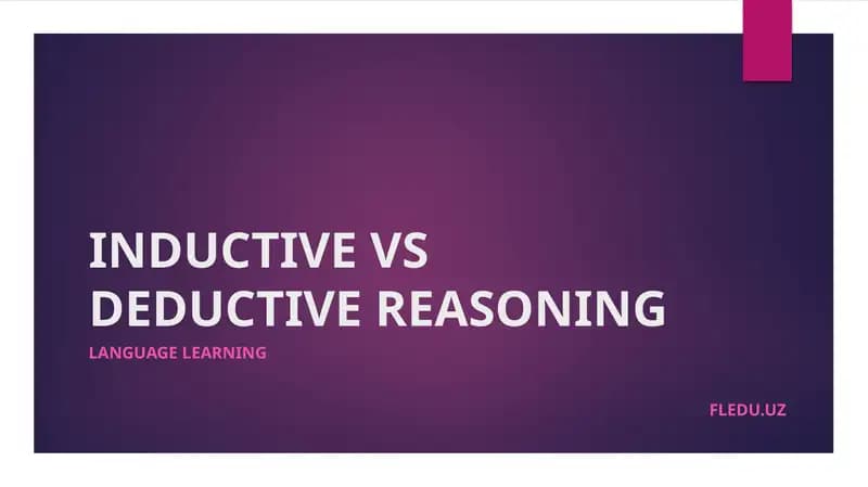 DEDUCTIVE REASONING