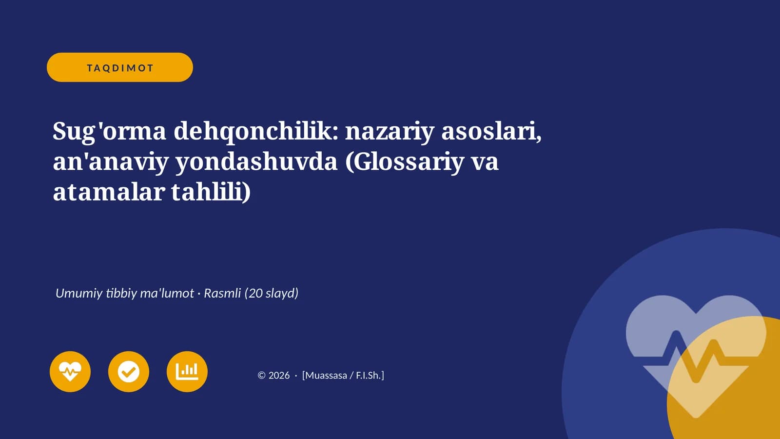 Sug'orma dehqonchilik: nazariy asoslari, an'anaviy yondashuvda (Glossariy va atamalar tahlili)