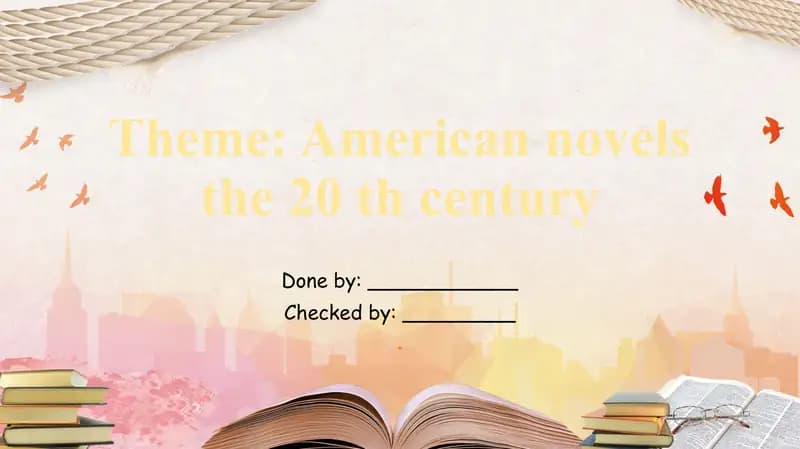 Americannovels the 20thcentury
