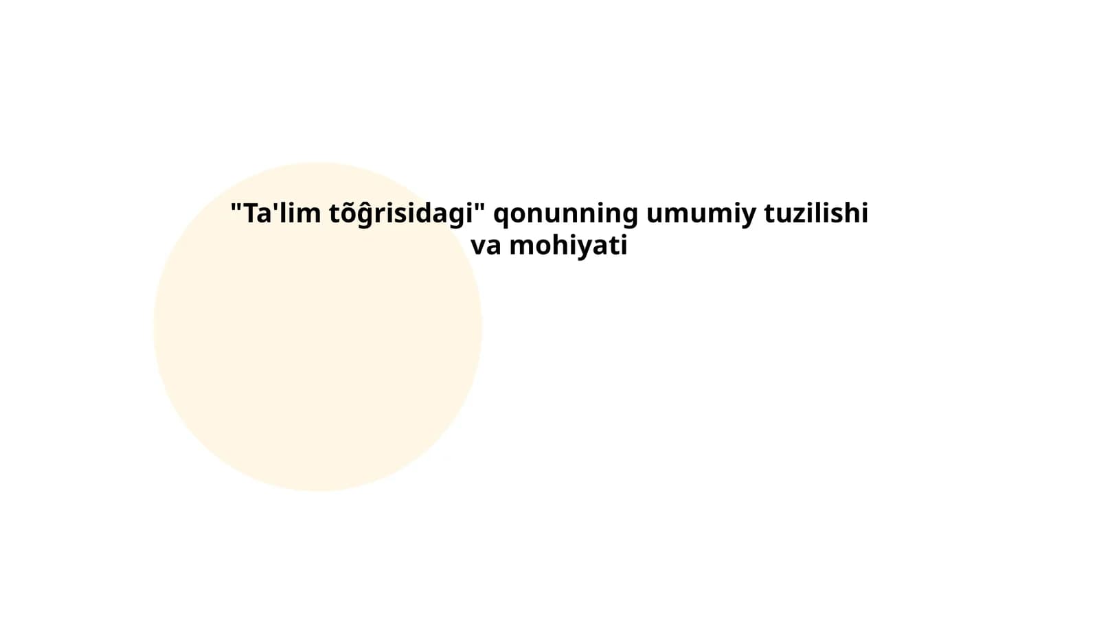 Ta'lim tõĝrisidagi