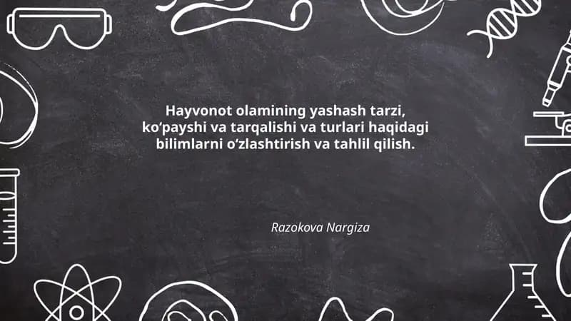 Hayvonot olamining yashash tarzi, ko‘payshi va tarqalishi va turlari