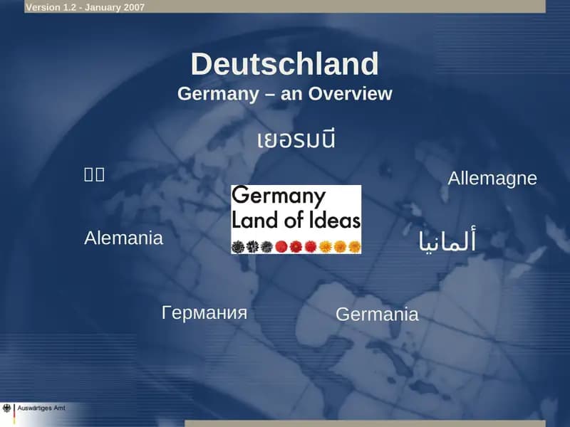 Deutschland Germany – an Overview